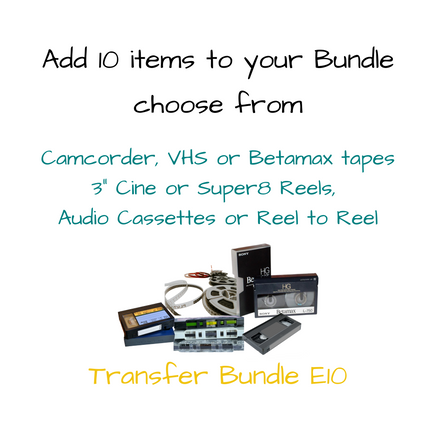Do you have 10 Video or Camcorder Tapes ! Maybe you have a selection of mixed Tapes & Reels ? This Special Offer gives you a saving when ordered as a Bundle