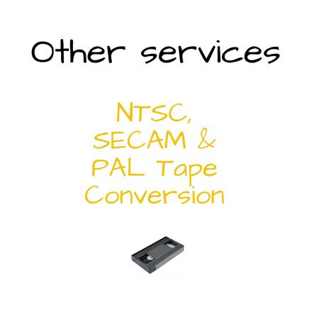 Foreign Tapes ? We can convert them for you ! Conversion charge is per Tape to DVD